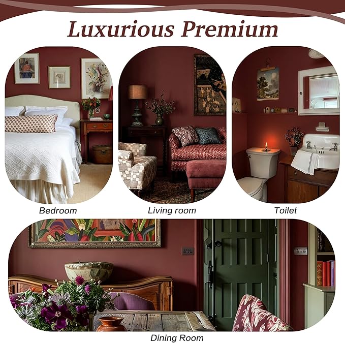 Dimoon 78.7"x17.7" Peel and Stick Wallpaper Dark Red Contact Paper - Image 4