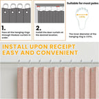 AJAZZ 100% Blackout Accordion Doors Interior Magnetic Door Curtain Pleated Door - Image 6