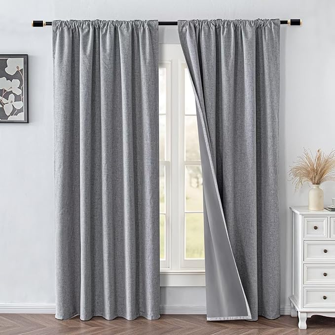 IGEMAEVE 100% Blackout Curtains 108 Inches Long - Image 2