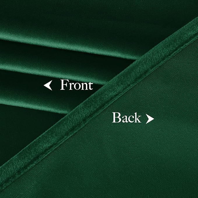 NICETOWN Emerald Green Velvet Curtains 96 inches Long, Home Decoration Thermal - Image 9