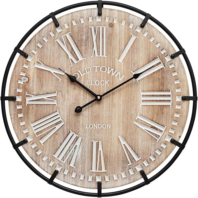 24 Inch Large Farmhouse Wall Clock - Image 7