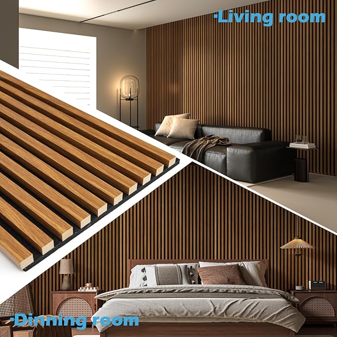 Art3d 4-Pack 108" x 12" Acoustic Wood Panels - Image 3
