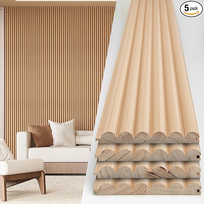 Art3d Fluted Wood Panel by Art3d