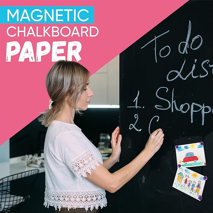 Magnetic Chalkboard Wallpaper Peel and Stick 40" x 18", Self-Adhesive - Image 5
