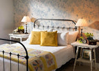 Froluya Cream White and Blue Floral Wallpaper Peel and Stick Wallpaper - Image 4