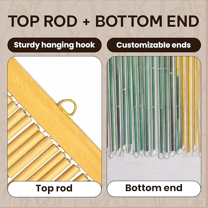 Vietbud Décor Summer Vibe Bamboo Beaded Curtains - Image 5