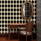 Simon&Siff Retro Checkered Peel and Stick Wallpaper Black and White Wallpaper - Image 4