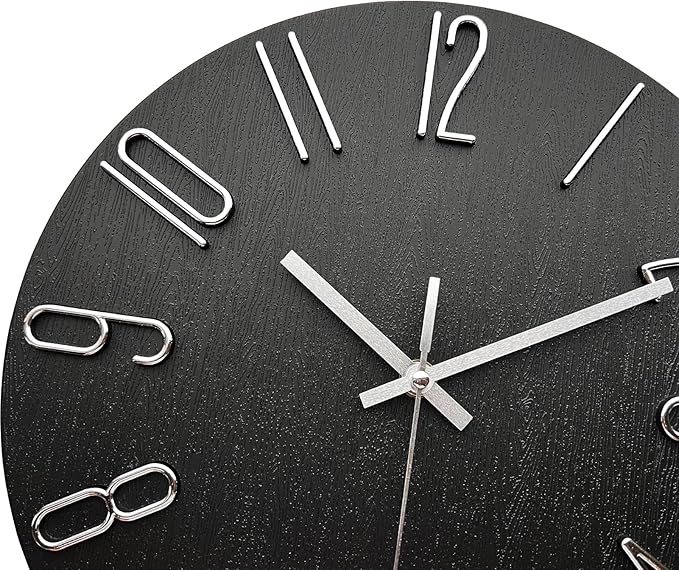 AIRUIFU Wall Clock 12 Inch Silent Non-Ticking Modern Clocks Battery Operated - Image 3