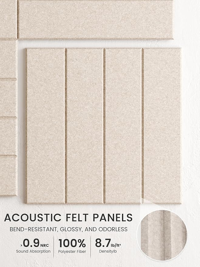 Bumusty Large Cork Board Alternative-48 x 36" Felt Bulletin Board Tiles - Image 3