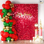 COKAOBE Red Shimmer Wall Backdrop, Photo Backdrops by COKAOBE