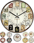 Decorative Wall Clocks Batterys Operated, Retro Wall Clock by Unknown