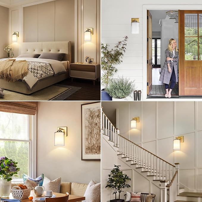 VerRon Set of 2 Wall Sconces for Bathroom, Modern Vanity Light Fixtures - Image 7