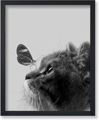 Poster Master Butterfly on Cat Print by PosterMaster