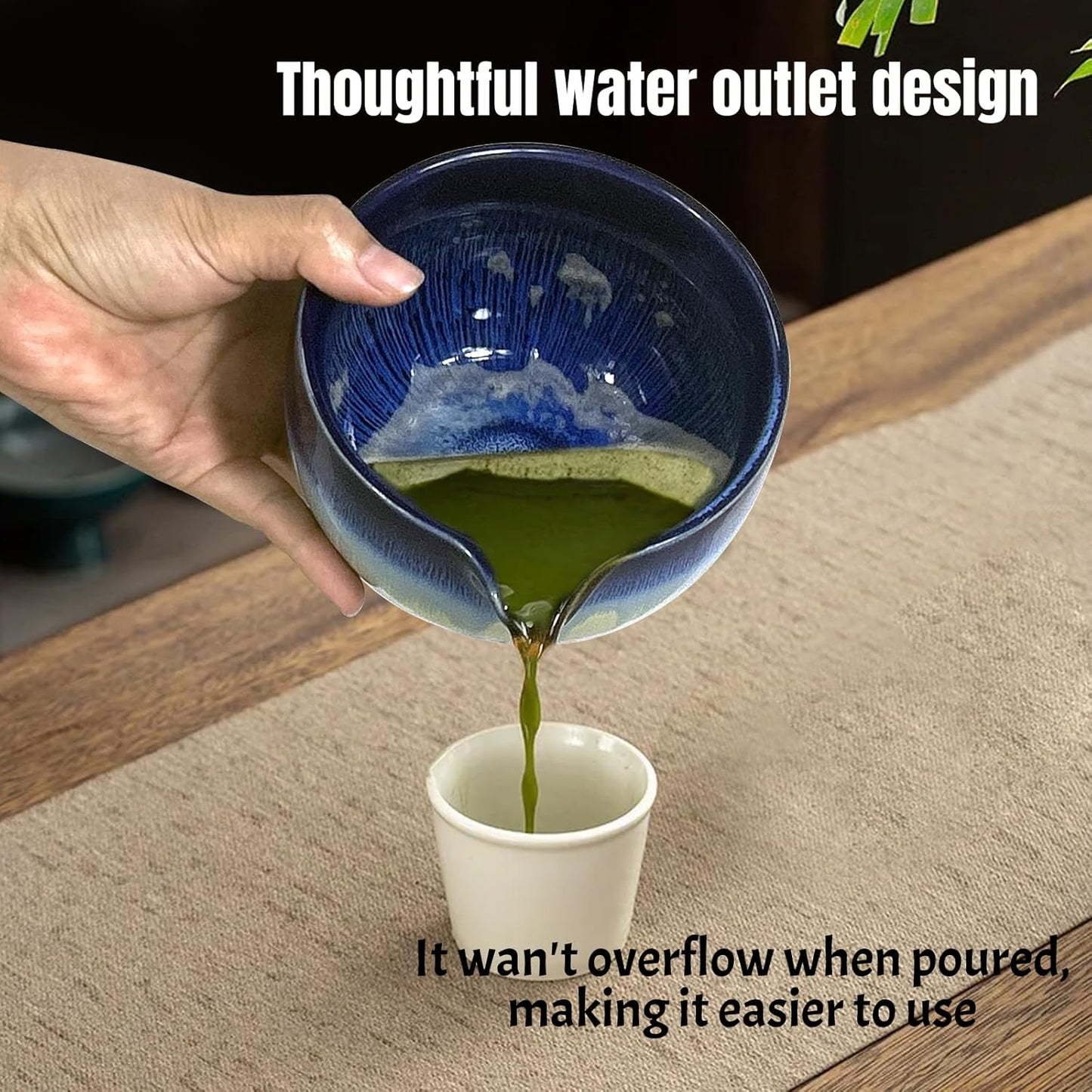 Matcha Whisk Set,6Pcs Matcha Kit Includes Matcha Whisk and Holder,Matcha Bowl with Spout,Matcha Sifter and 2Pcs Matcha Spoon,Suitable as a gift for those who like matcha (Gradient Blue)