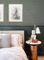 RoomMates Teal Dimensional Grasscloth Peel and Stick Wallpaper, RMK12684PLW - Image 3