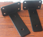 8 Pack - 5 inch Black Hidden L Shelf Bracket Iron Floating Shelf Brackets - Image 2