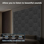 50 Pack Bulk Self-Adhesive Soundproof Wall Panels, 1.2lb/ft³ High Density - Image 2