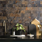 AULIGET 100 Piece Rust Slate Peel and Stick Backsplash Wall Tiles, Laundry Room - Image 2