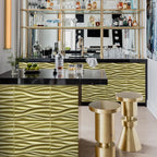 STICKGOO 3D Wall Panels for Interior Wall Decor, Champaign Gold Wave Design - Image 5