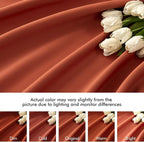 MIULEE Back Tab Burnt Orange Blackout Curtains 96 Inch Long 2 Panels Set - Image 8
