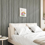 Grey Wood Grain Slat Panels for Interior Wall Decor 197"x23.6" Peel and Stick - Image 7