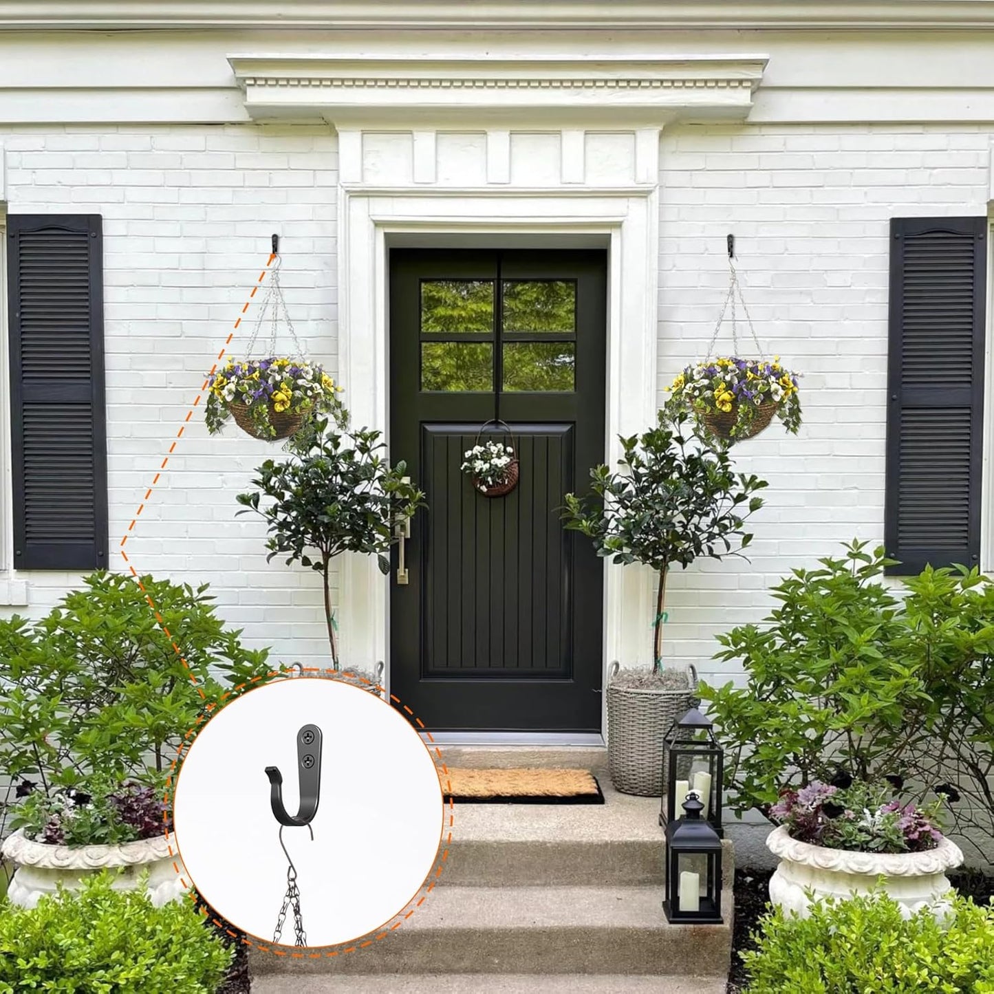 20PCS Heavy Duty Metal Coat Hooks for Wall, Single Prong Hanging Hooks with 40 Screws for Towels, Backpacks, Hats & Dog Leashes