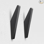 COCOYA 2Pack Metal Wall Hooks, Minimalist Coat Hooks Matte Black Simple Modern by COCOYA