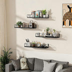 Floating Shelves for Wall, 4 Sets Rustic Wall Mounted Shelves - Image 2