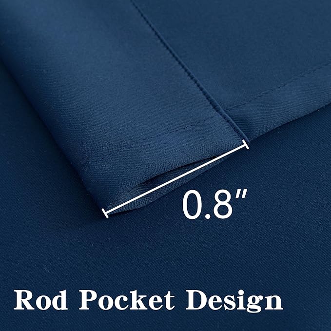 IGEMAEVE Blackout Curtains 96 Inch Length 2 Panels Set, Rod Pocket Energy - Image 3