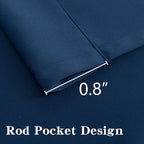 IGEMAEVE Blackout Curtains 84 Inch Length 2 Panels Set, Rod Pocket Energy - Image 3