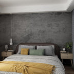 3yecao 16"×1181" Extra Thick Large Size Blue Grey Concrete Wallpaper Peel and by 3YECAO