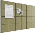 Bumusty Large Felt Bulletin Board, 30 Push Pins, 40 Adhesive Tabs, Olive Green by BUMUSTY