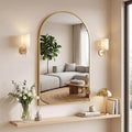 OLIXIS 24x36 Inch Arched Gold Bathroom Mirror by OLIXIS