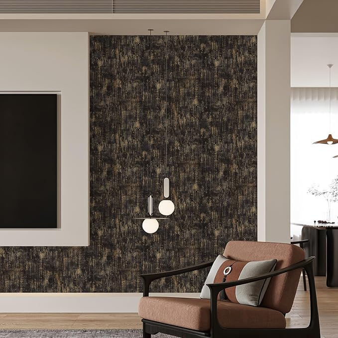 JiffDiff Vintage Metallic Peel and Stick Wallpaper Self Adhesive Industrial - Image 5