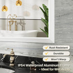 22x30 Inch White Bathroom Mirror - Image 3