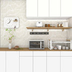 Theper Beige Peel and Stick Wallpaper Boho 17.3"×118" Modern Striped Removable - Image 7