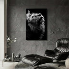 Framed Black and Gray Modern Wall Art, Contemporary Animal Portrait Prints - Image 4