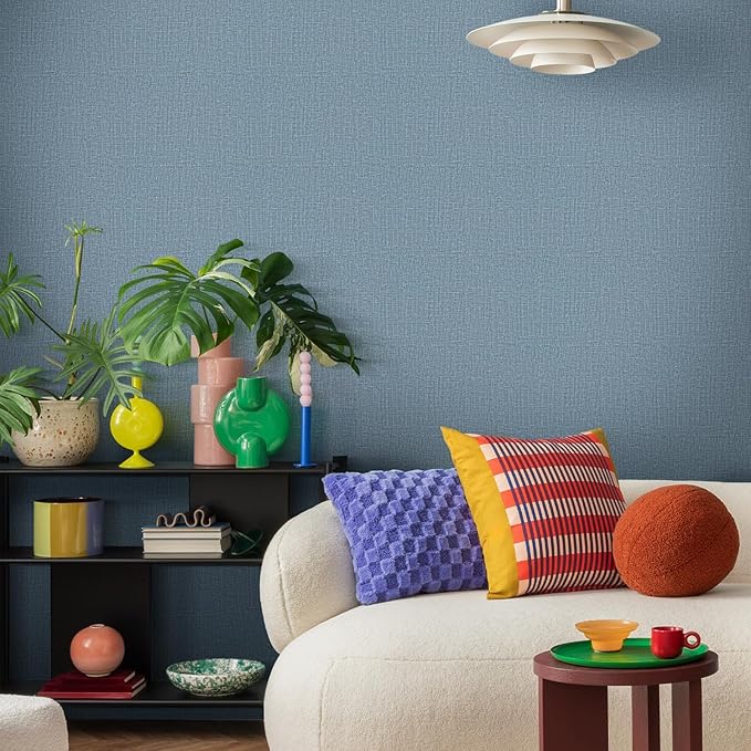 WADILE Grasscloth Peel and Stick Wallpaper 15.7in x 393.7in, Textured Contact - Image 3
