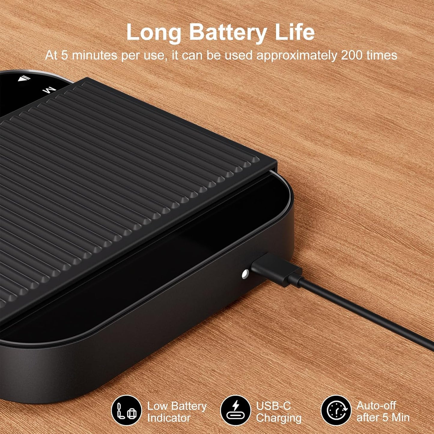 Ultrean 5.9" Coffee Scale, Rechargeable Coffee Scale with Timer, 3kg/0.1g Accuracy for Pour Over and Drip Coffee, Portable Digital Kitchen Scale with Automatic Timing, LCD Display