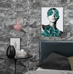 Livelynine 15.8X394 Inch Textured Concrete Wallpaper Peel and Stick Mural - Image 2