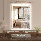 28x36 Inch LED Lighted Bathroom Mirror - Image 4