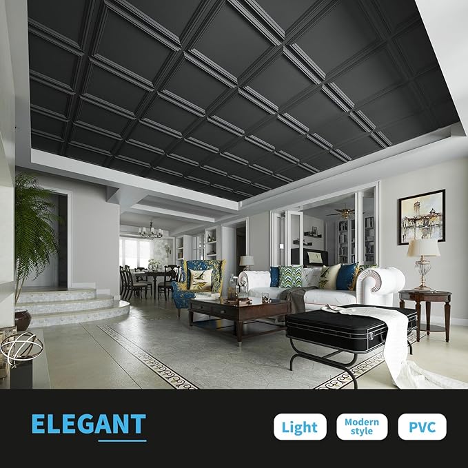 Art3d 36-Pack Drop Relief Ceiling Tiles - Image 6