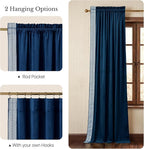 NICETOWN Rod Pocket Embroidered Trim Velvet Curtains, 2 Panels, Velvet Curtains - Image 8