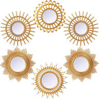 Namalu 6 Pcs Sunburst Mirror for Wall Decor, Small Circle Sun Decorative Mirror - Image 8