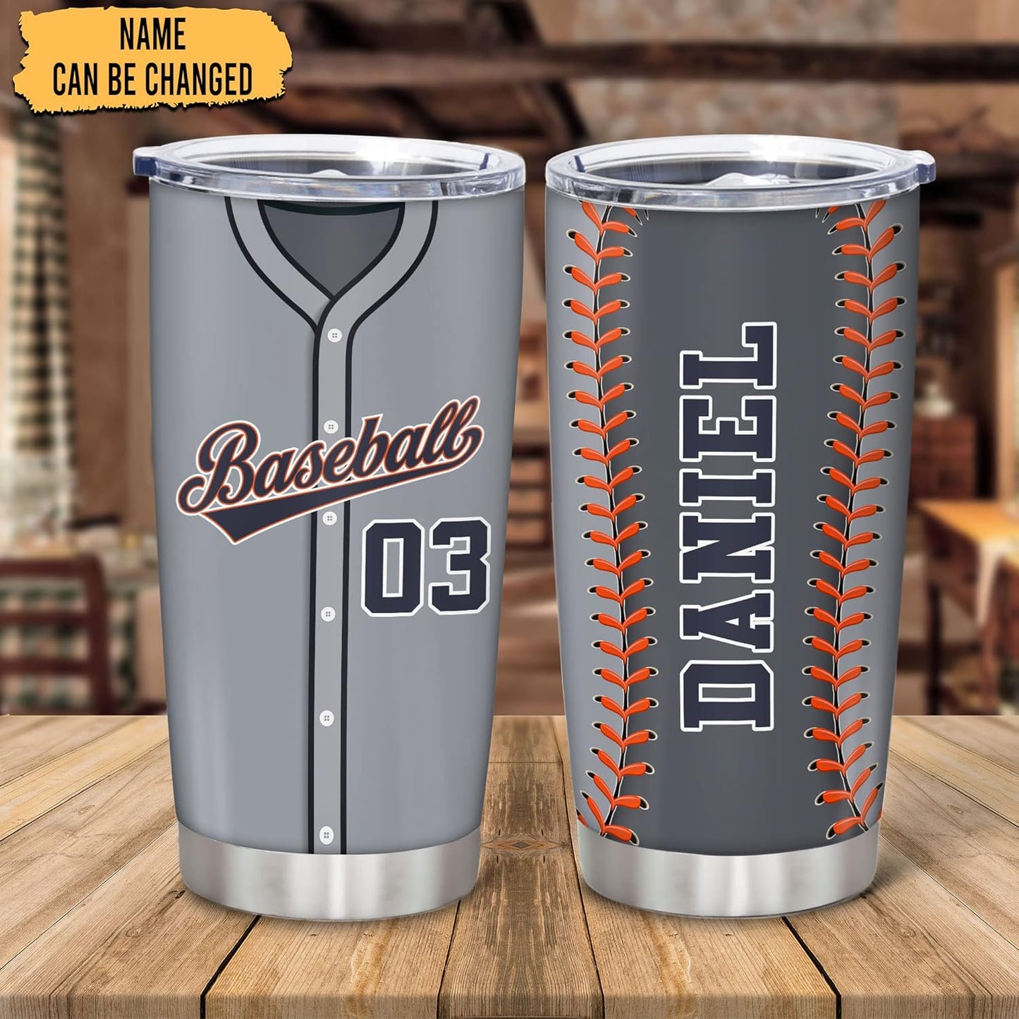 Hyturtle Personalized Baseball Tumbler Baseball Players Design Stainless Steel Double Walled Vacuum Insulated Tumblers 20oz30oz Coffee Travel Mug Cup Christmas Gift For Men Boys Friends Dad Sports Fan