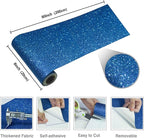 CRE8TIVE Blue Glitter Wallpaper Border Fabric Glitter Wallpaper Stick and Peel - Image 8