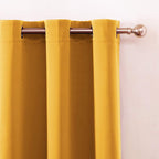 LEMOMO Yellow Blackout Curtains 34 x 63 Inch Length/Set of 2 Curtain - Image 6