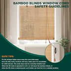 Bamboo Roller Blinds Shades, Outdoor Bamboo Roll Up, Vertical Lifting, - Image 4