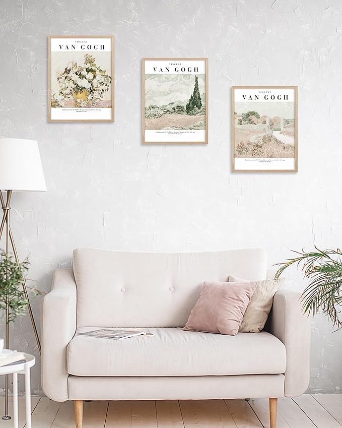 HesenDot Unframed Vintage Van Gogh Exhibition Posters Set of 3, French Country - Image 7