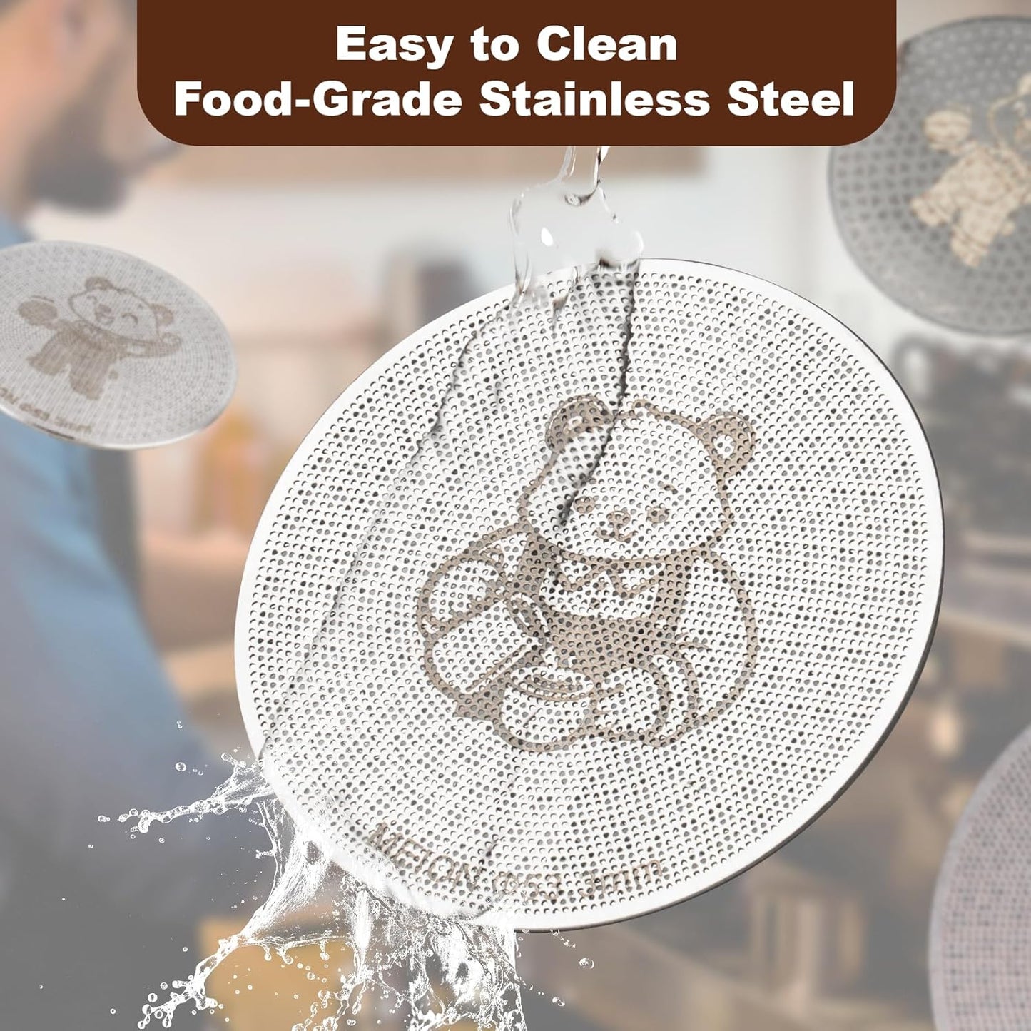 MEION 58.5mm Espresso Puck Screen-2 Pack 0.8mm Thickness Espresso Filter Screen, Reusable Metal Coffee Filter for Bottomless Portafilter Basket 58mm, Stainless Steel Coffee Puck Screen